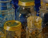 Jars on Blue